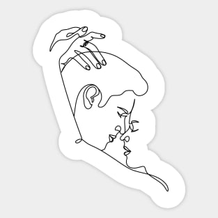 couple line art Sticker